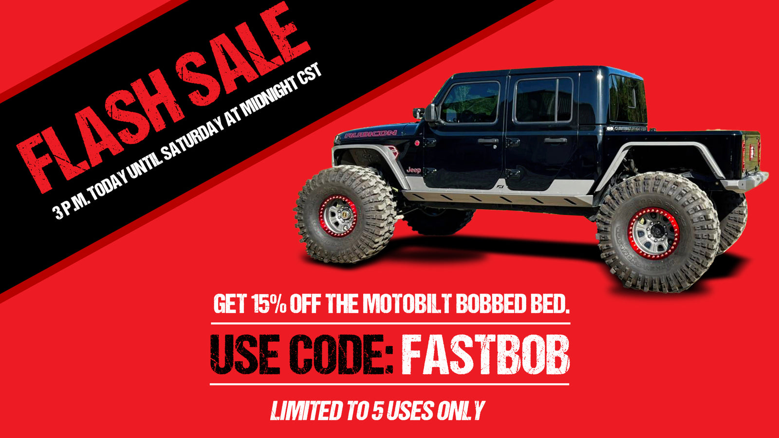 BOBBED JT GLADIATOR BED: FLASH SALE 15% OFF!
