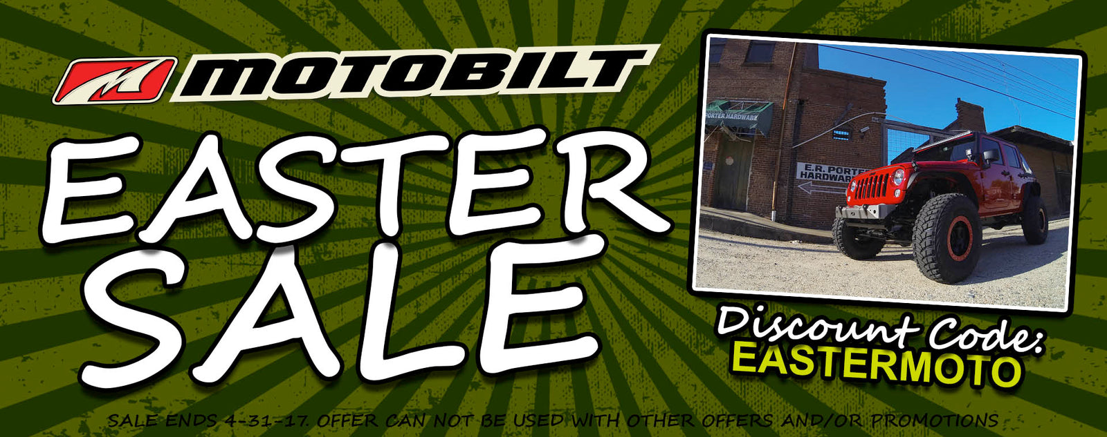 Motobilt Easter Sale