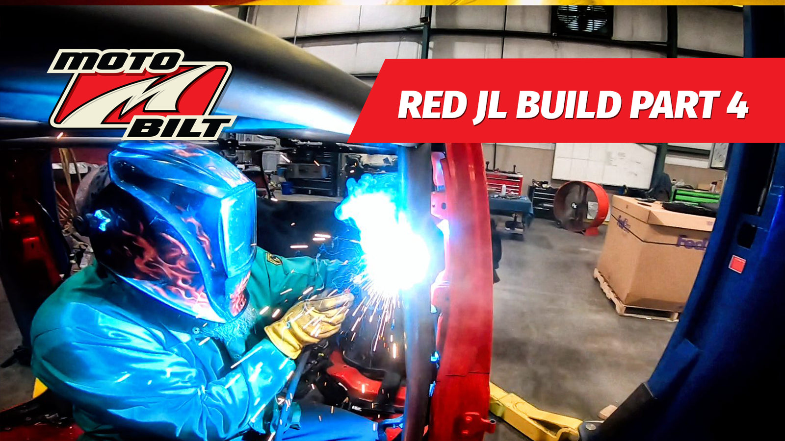 Video - Motobilt Red JL Build Part 4 - Cages and Axles!