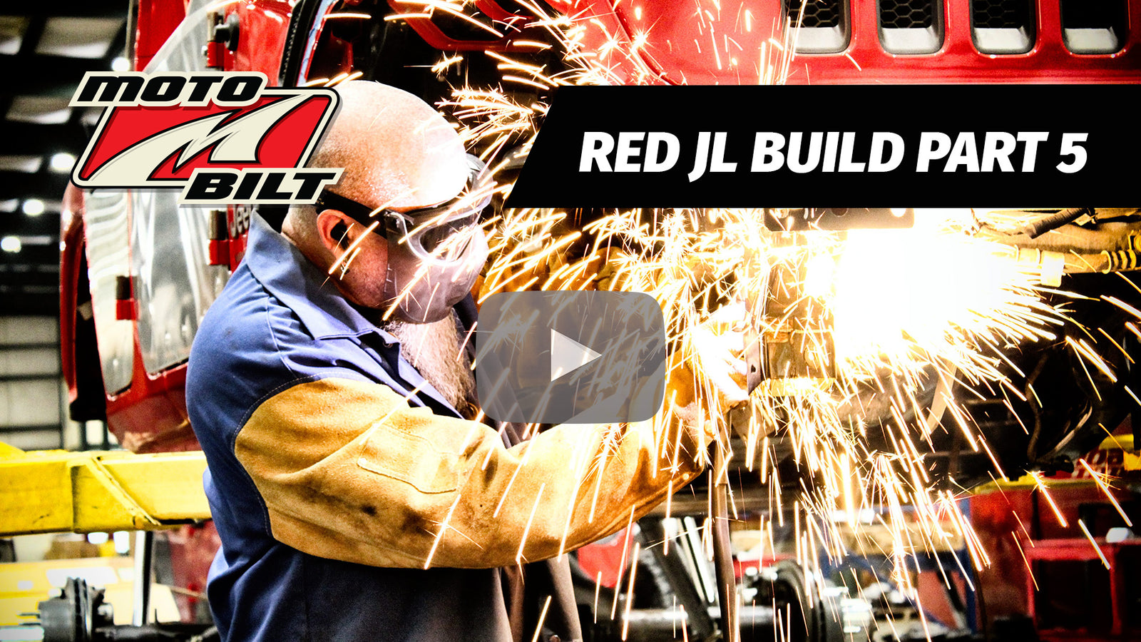 VIDEO - MOTOBILT RED JL BUILD PART 5 - AXLES, SUSPENSION AND REALLY BIG TIRES