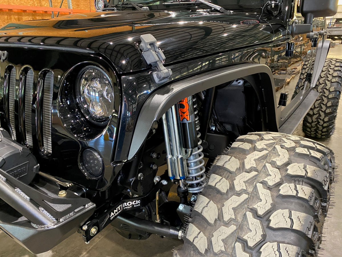 Crusher Front Fender 2" Flare for Jeep JK / JKU - Steel Motobilt