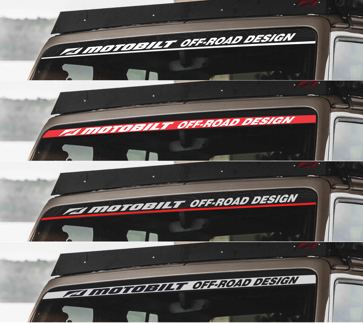 Windshield Banner for Jeep JL, JLU, JT Motobilt