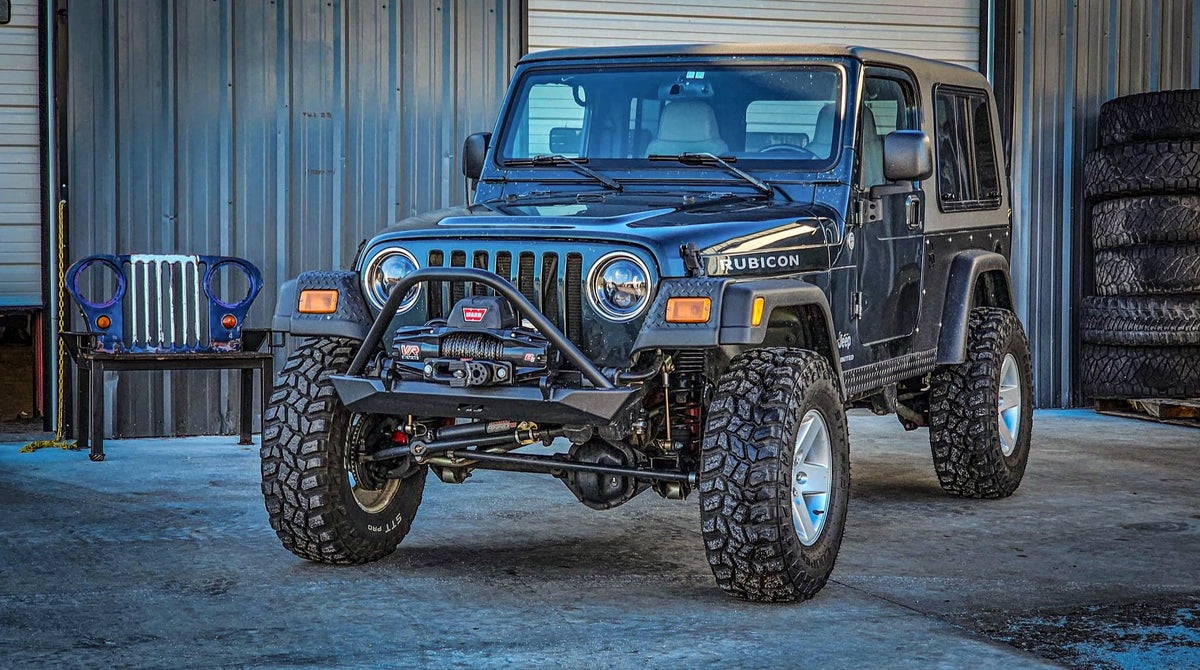 Mid-Width Front Bumper w/ stinger for Jeep YJ / TJ / LJ Motobilt