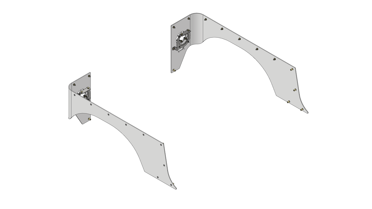 Corner Armor 6" Stretch For Fold Down Tailgate - with Tail Light System Jeep YJ- Aluminum