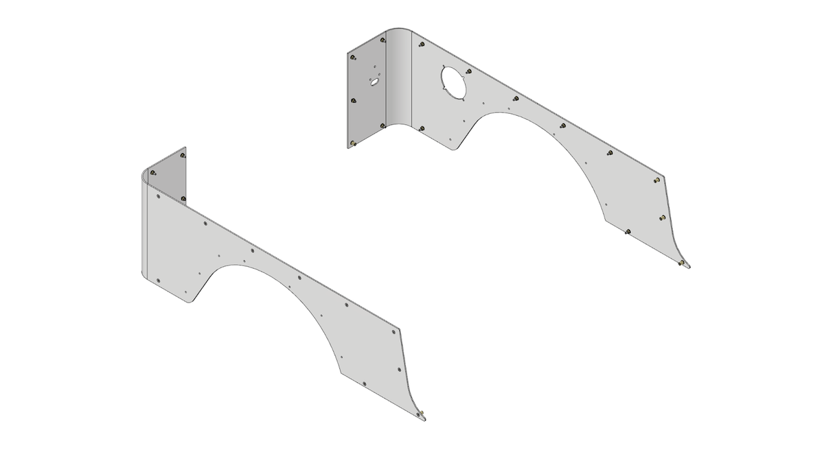Corner Armor for Fold Down Tailgate - Jeep Wrangler LJ 03-06 - Aluminum Motobilt