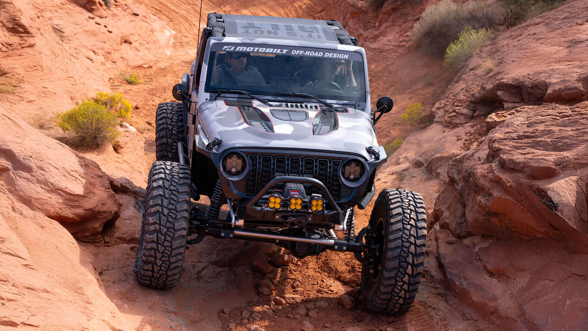 Motobilt Center Hood Vent: Rock Monster USA JK Hood Compatible Motobilt
