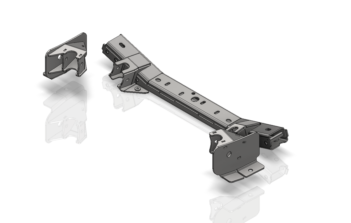 4 link Front Suspension Brackets w/Transmission Crossmember for 2007-2011 Jeep JK/JKU Motobilt