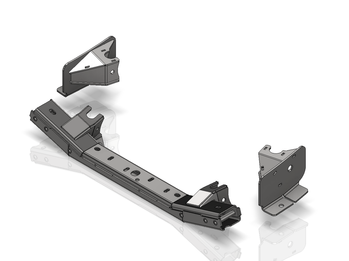 4 link Front Suspension Brackets w/Transmission Crossmember for 2007-2011 Jeep JK/JKU
