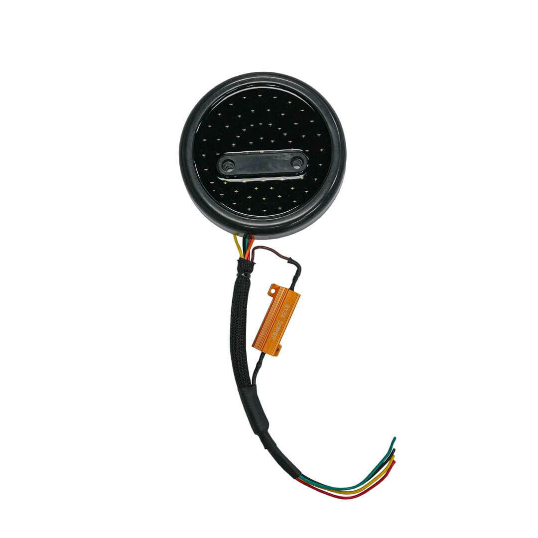 LED Round Taillight, 5" Round Surface Mount Motobilt