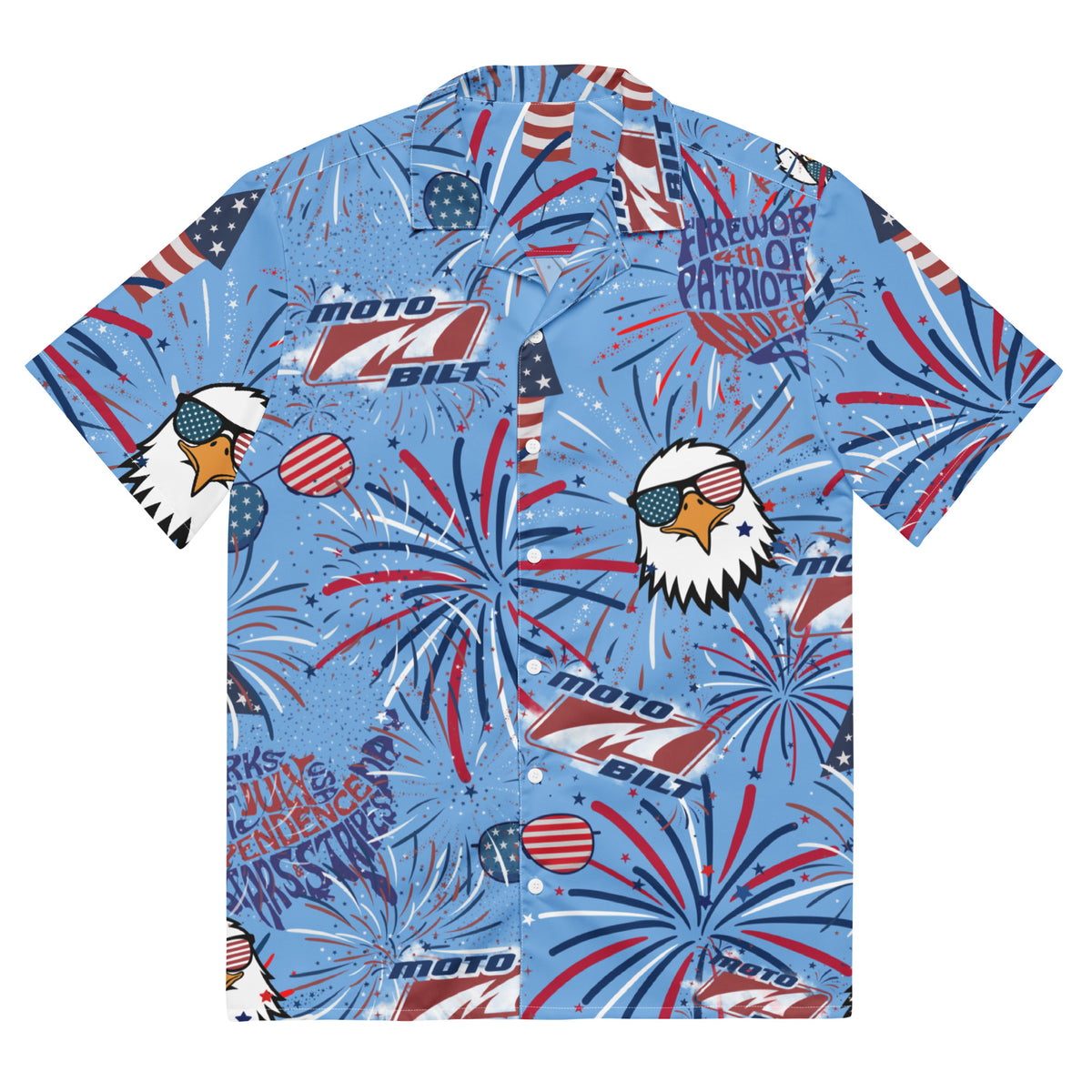 Blue 'Merica Button Up Motobilt