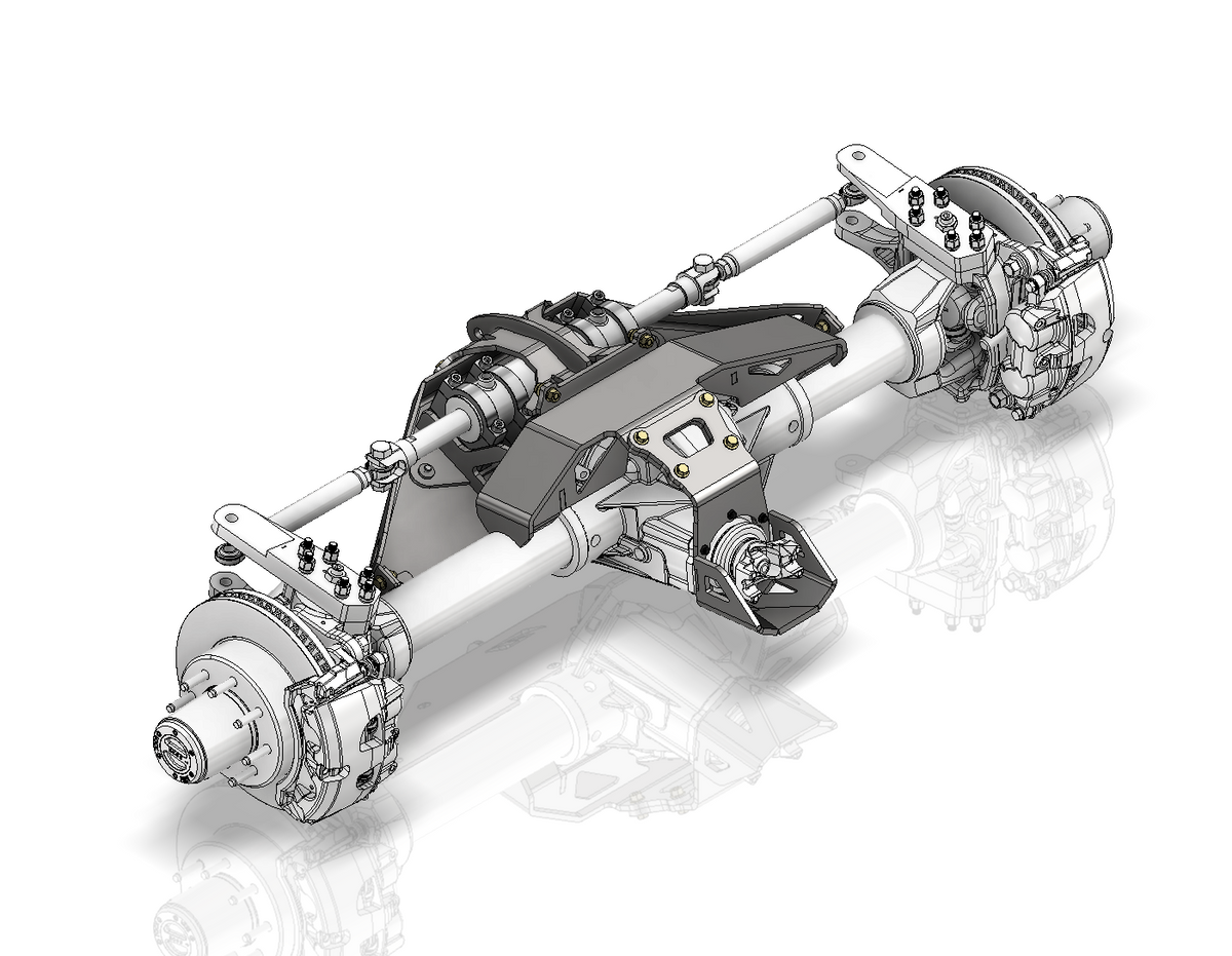 Axle Truss with Steering Ram Mount for ECGS 14 bolt Rear Steer Motobilt