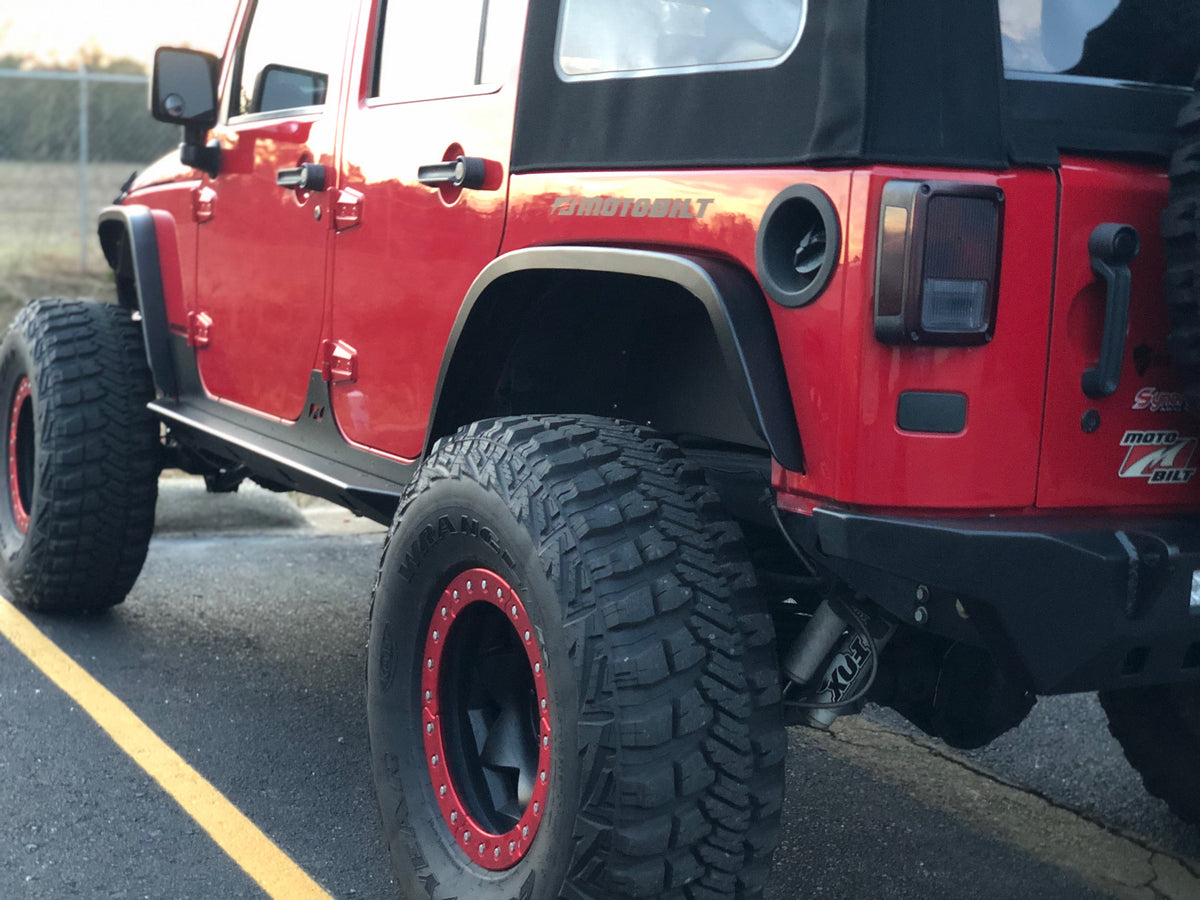 Crusher Rear Fender 2" Flare for Jeep JK / JKU - Steel