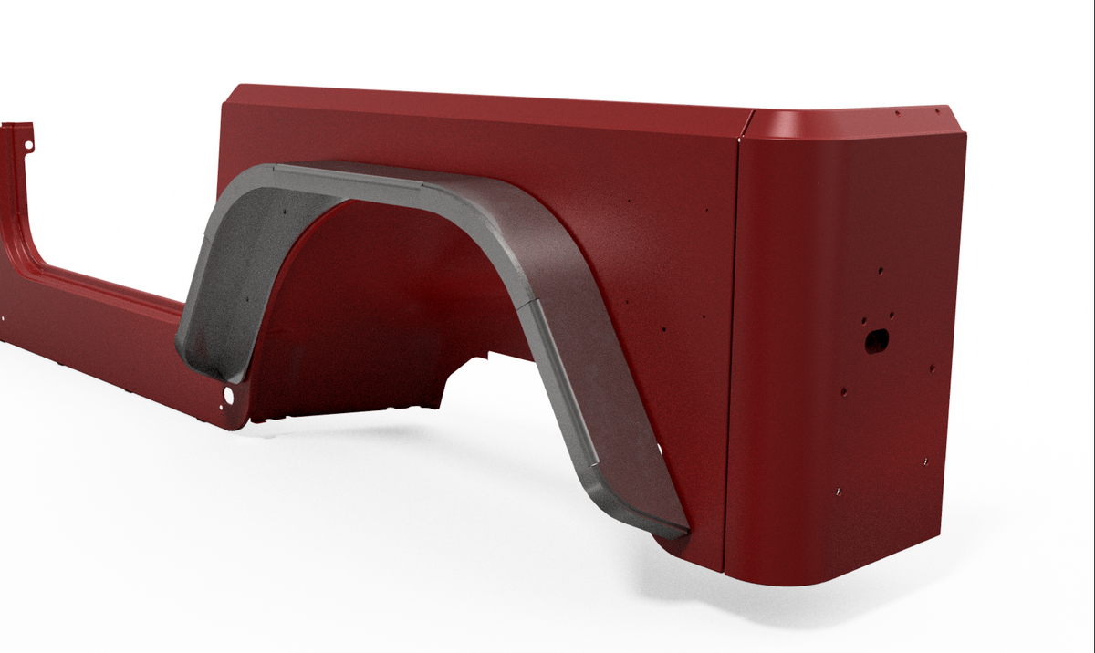 Rear Double Arch 4" Fender Flare Set for Jeep TJ/LJ Motobilt