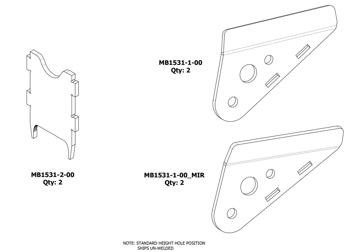 Rear Replacement Spring Hangers for Jeep YJ Motobilt