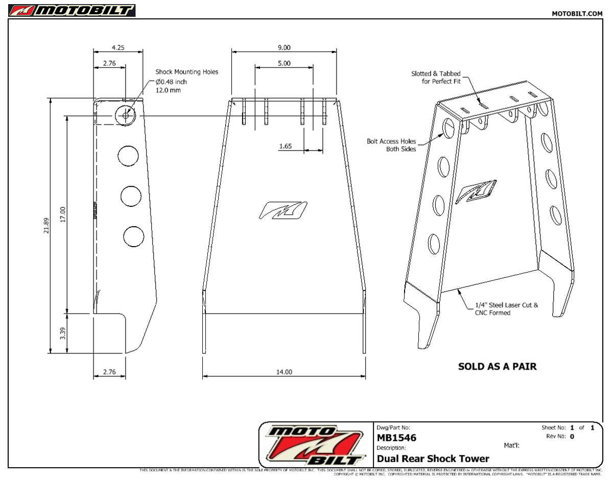 Dual Rear Coilover Bypass Shock Towers