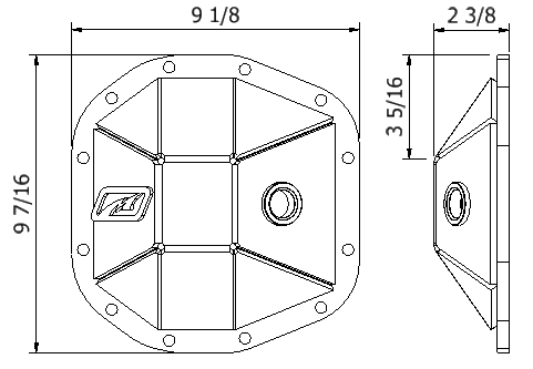 Diff Cover Rear Sport M200 for Jeep JL & JLU Motobilt