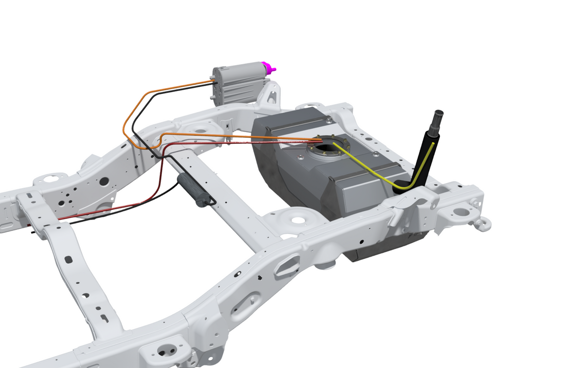 JL EVAP and Fuel Line Modification for Rear Tank Motobilt