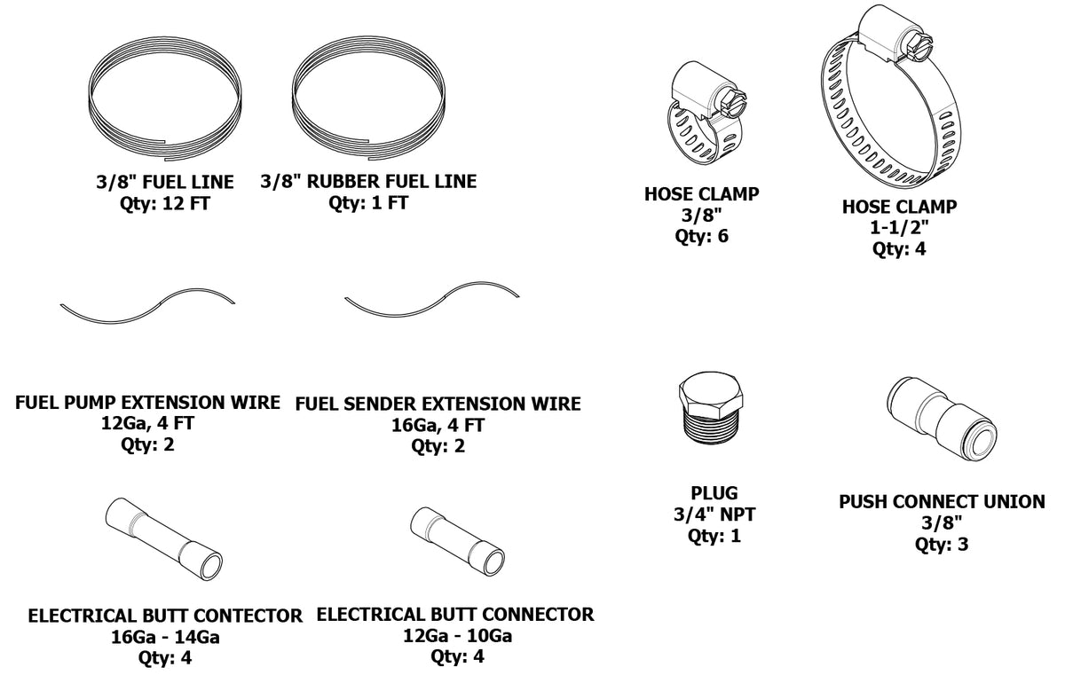 2012-2018 JKU Fuel Line and EVAP Modification Motobilt