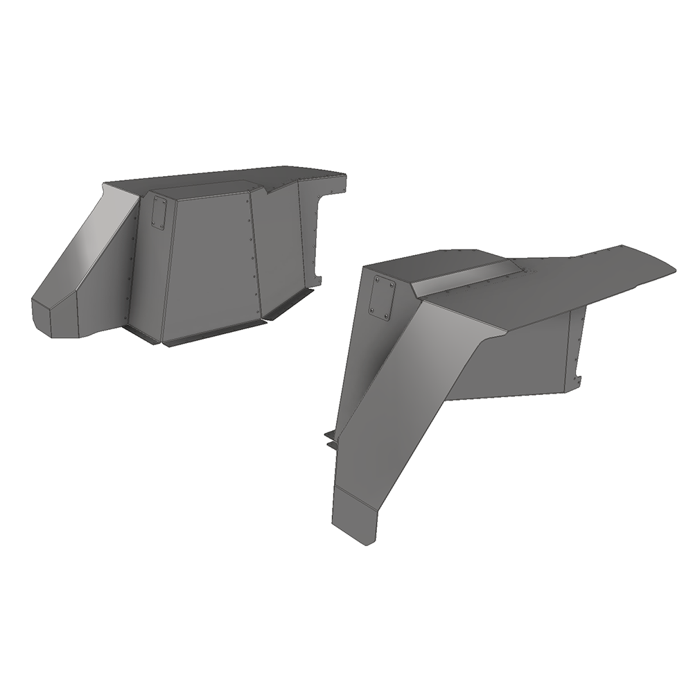 High Clearance Rear Inner Fender Kit for Jeep JKU Motobilt