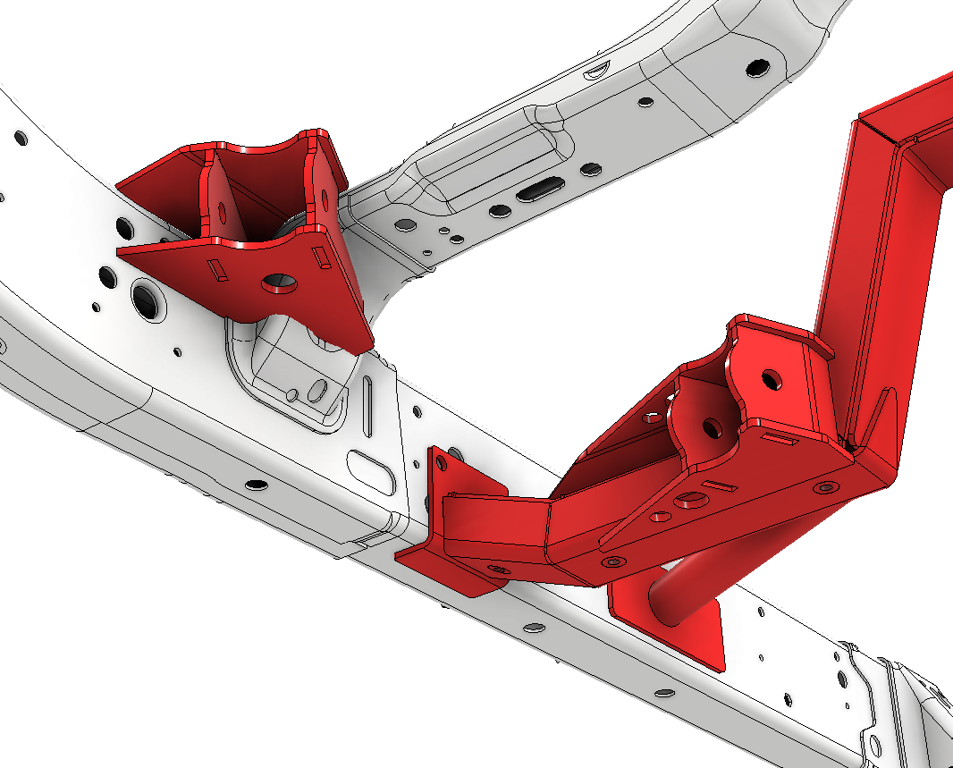 Rear 4 Link Suspension Bracket Kit for Jeep JLU Motobilt