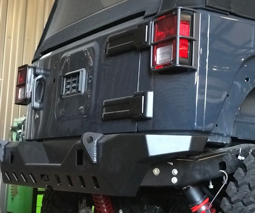 Crusher Rear Bumper w/ Light Mounts for Jeep JK / JKU
