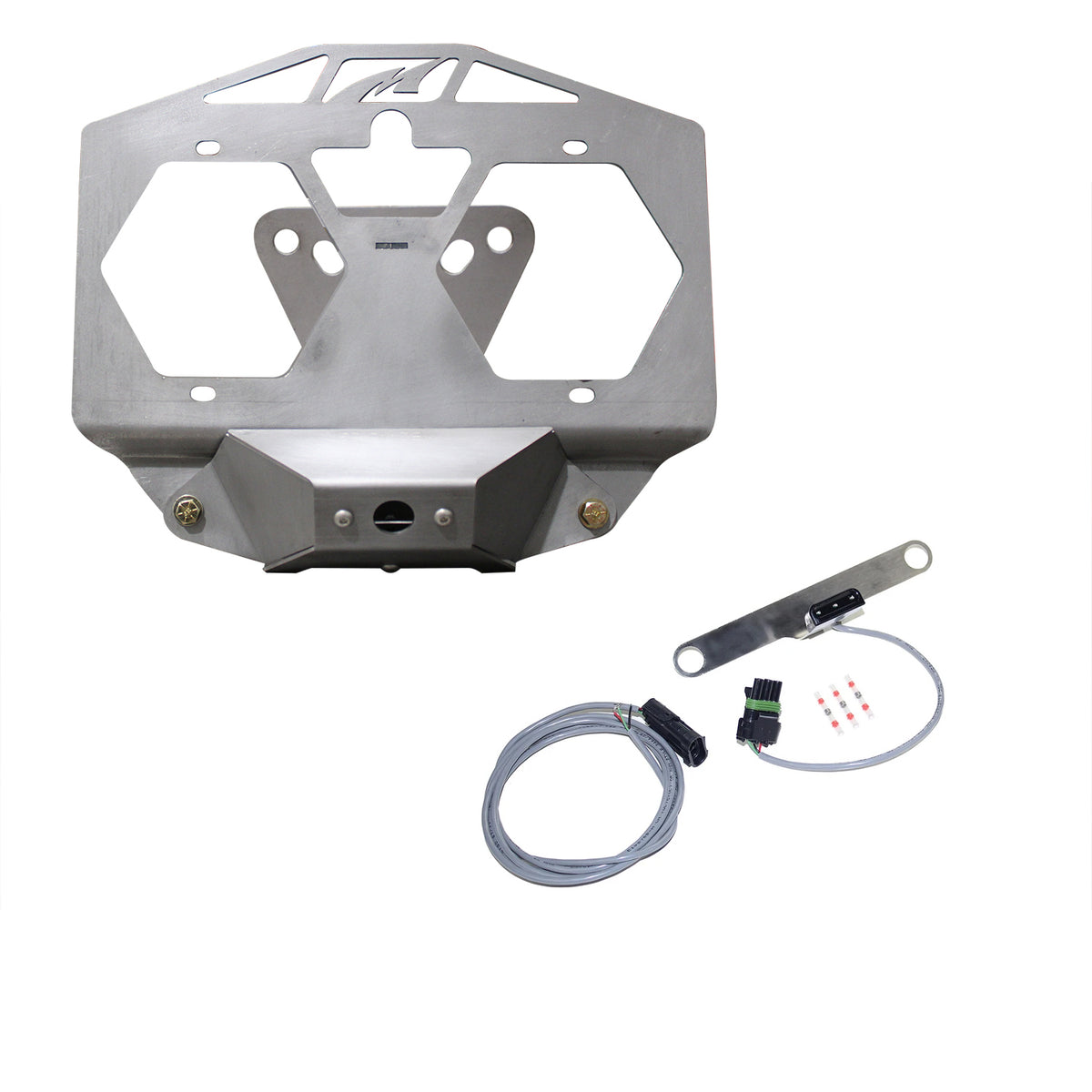 Spare Tire License Plate Relocation Kit w/ Camera Mount & Tag Light for Jeep JL Motobilt