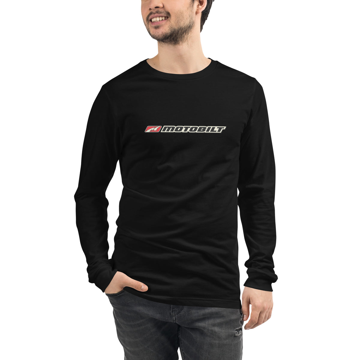 Motobilt Skulls on Fire Long Sleeve Tee Motobilt