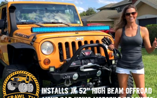 Crawl TV Installs Jeep JK 52 Inch Light Bar Brackets