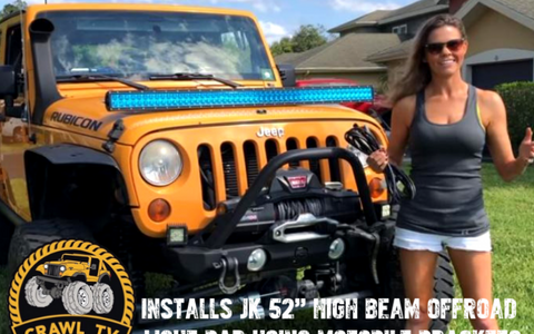 Crawl TV Installs Jeep JK 52 Inch Light Bar Brackets
