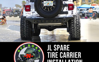 Jeep JL Spare Tire Carrier Install By Off Road -N- Chill