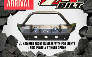 New!  Motobilt Jeep JL Front Bumper With Fog Lights