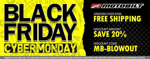 Motobilt Black Friday & Cyber Monday Blowout Sale