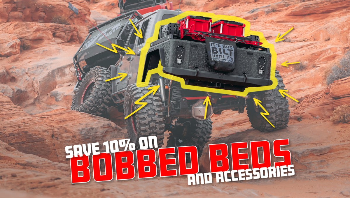 Revolutionize Your Jeep Gladiator with the Motobilt Bobbed Bed and Accessories Sale!