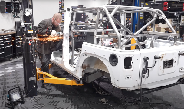 B-Pillar Chop and Finish Welding on the Baja Designs Jeep JKU Build