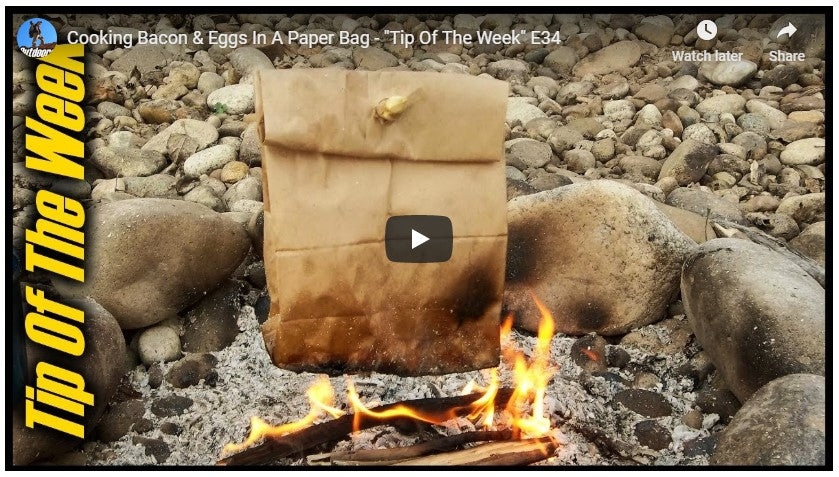 Cooking Bacon and Eggs Without a Pan Outdoors