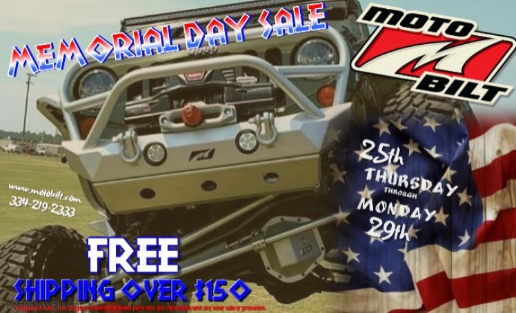 Memorial Day Weekend Sale!  Free Shipping at Motobilt.com
