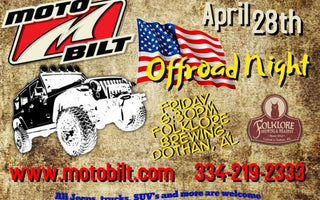 Motobilt Off Road Night at Folklore Brewing April 28th 6:30