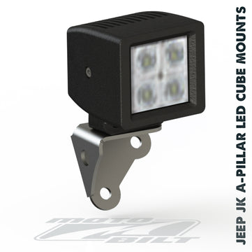 Bolt Jeep JK Windshield Cube LED Light Mounts