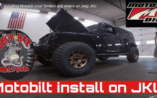 Abe Wine from Shoprat Metal Works Installs Motobilt Inner Fenders and Rocker Guards w/Step on Mrs. Shoprat's Jeep JKU