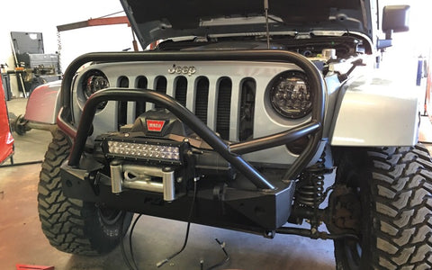 Jeep JK Front Stubby Bumper with Grill Hoop