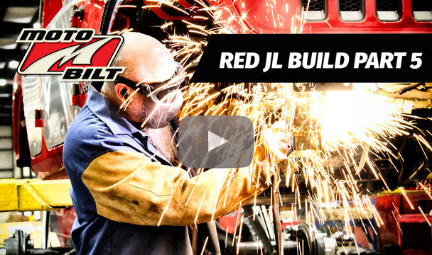 VIDEO - MOTOBILT RED JL BUILD PART 5 - AXLES, SUSPENSION AND REALLY BIG TIRES