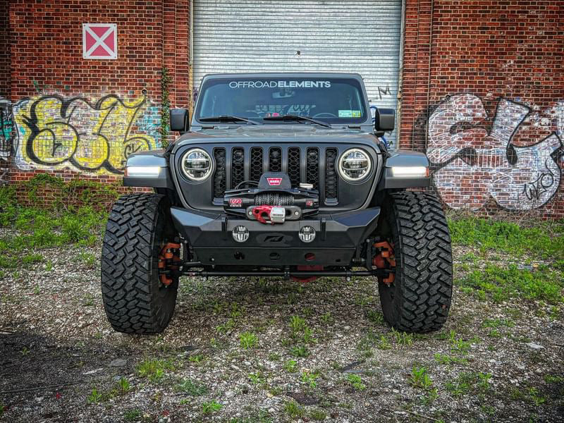 Hammer Front Bumper w/ Fog Mounts and Skid Plate for Jeep JL / JT Gladiator