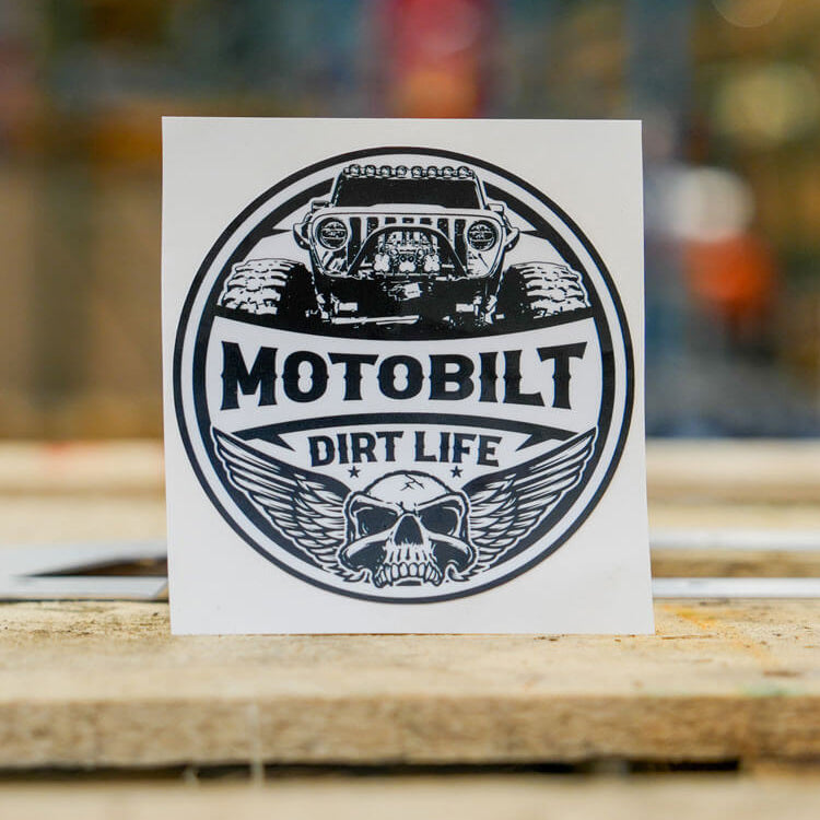 Motobilt Dirt Life 4-inch Premium Vinyl Sticker - Motobilt