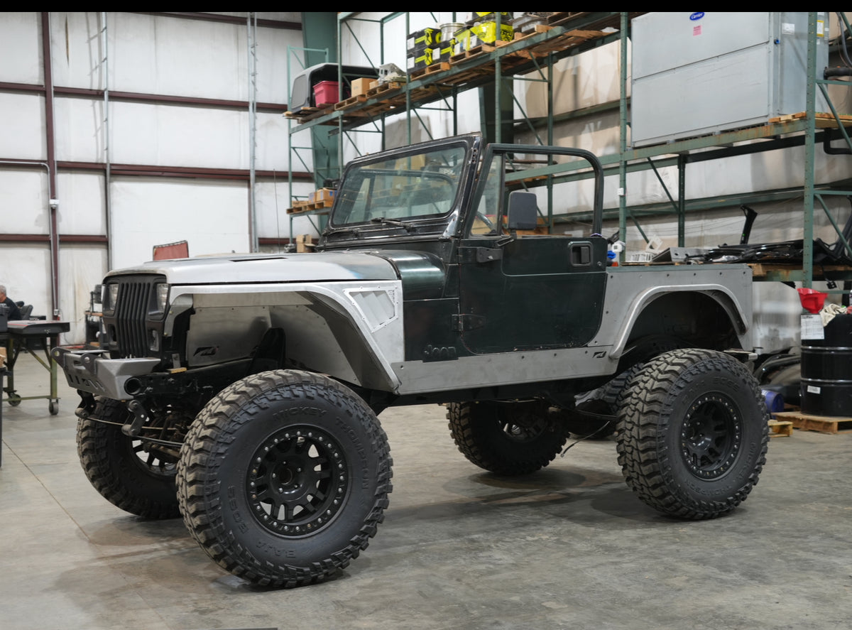 Hatchet Highline Front Fenders 2" Flare for Jeep YJ - Aluminum