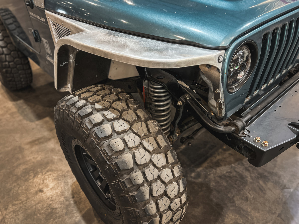 Hatchet High Line Front Fenders 4" Flare for Jeep TJ/LJ - Aluminum Motobilt