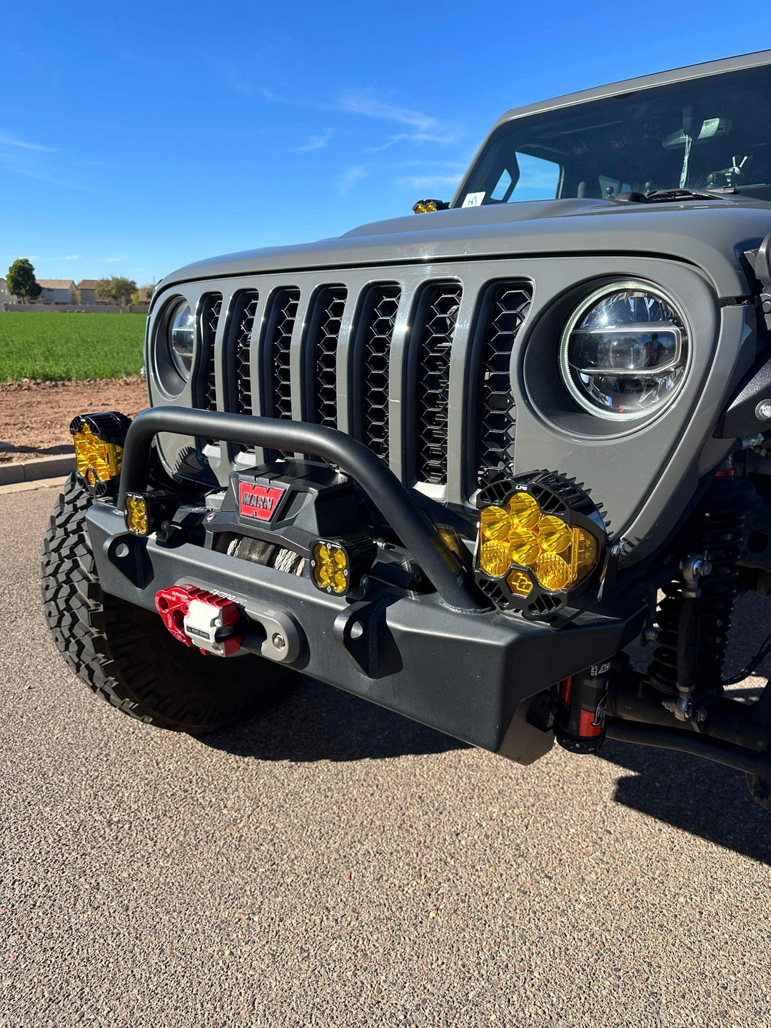Crusher Series Front Bumper w/ Bull Bar for Jeep JL / JT Gladiator - Motobilt