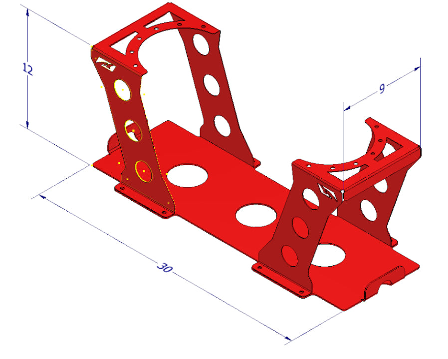 Fuel Cell Mount for 30 X 9 X 12 Cell Motobilt