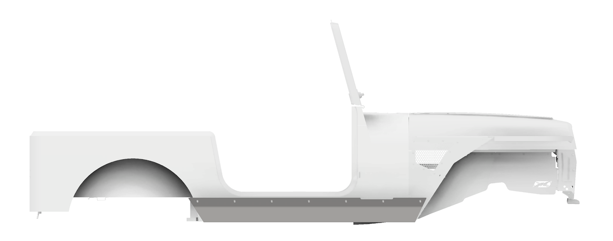 Aluminum Boat Side Rocker Guards for Jeep YJ Motobilt