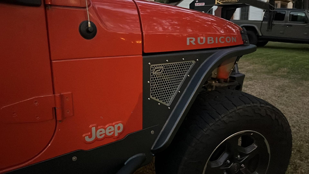 Aluminum Front Fenders 2" Flare for Jeep TJ / LJ Motobilt
