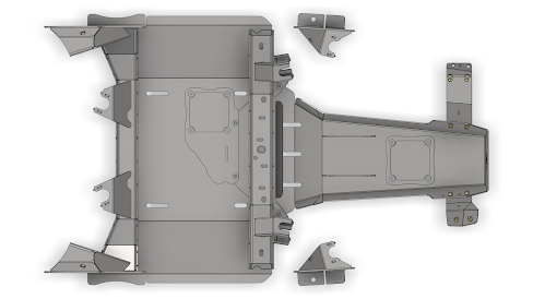 Motobilt Double Triangulated 10" Stretch Suspension Kit MB7019 for Jeep Wrangler JK 2007-2011 top view